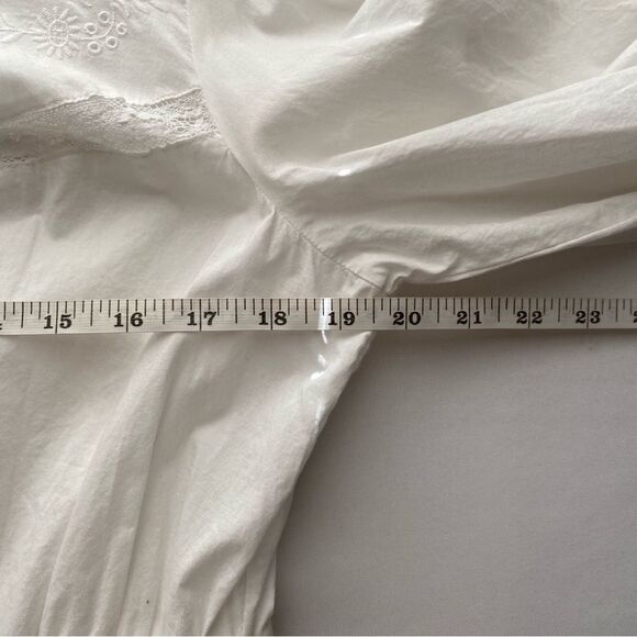 LoveShackFancy x Target White Talulah Pintuck Yoke Lace Dress Size Large - Picture 15 of 16